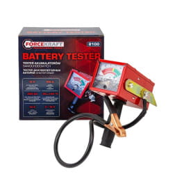 Тестер аккумуляторных батарей аналоговый (12V, 100А) FORCEKRAFT