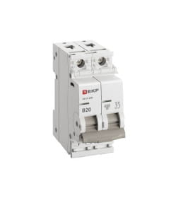 Выключатель автоматический ВА 47-63N 2P 20А (В) 4,5 кА PROXIMA EKF