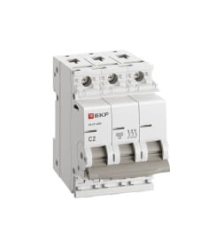 Выключатель автоматический ВА 47-63N 3P 2А (C) 6кА PROXIMA EKF