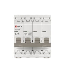 Выключатель автоматический ВА 47-63N 4P 20А (D) 4,5 кА PROXIMA EKF