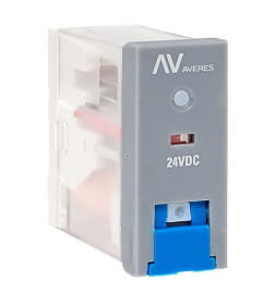 Реле промежуточное с кнопкой и мех. Индикацией RPAt 25/1 12A 24В DC EKF AVERES