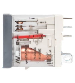 Реле промежуточное с кнопкой и мех. Индикацией RPAt 25/1 12A 24В DC EKF AVERES