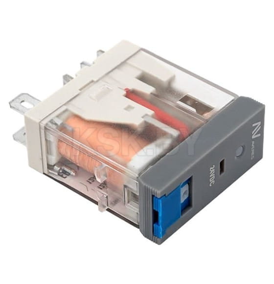 Реле промежуточное с кнопкой и мех. Индикацией RPAt 25/1 12A 24В DC EKF AVERES (rpat-25-1-24DC) 