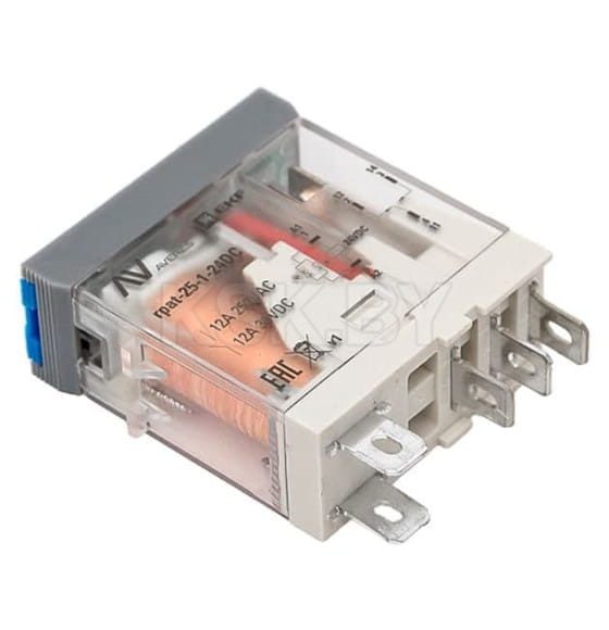 Реле промежуточное с кнопкой и мех. Индикацией RPAt 25/1 12A 24В DC EKF AVERES (rpat-25-1-24DC) 