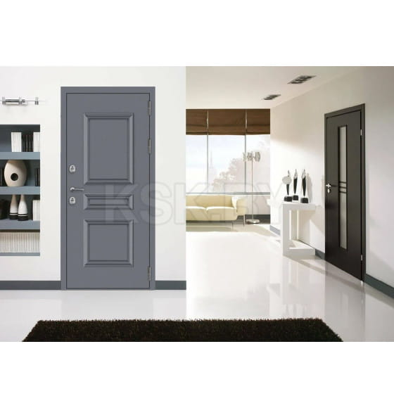 Дверь входная "МеталЮр М62 Термо" Букле графит/Velluto Bianco (левая)  860х2050 мм,уценка