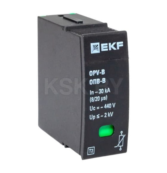 Сменный модуль к ОПВ-B In-30кА 440В с сигнализацией EKF (opv-b-module) 