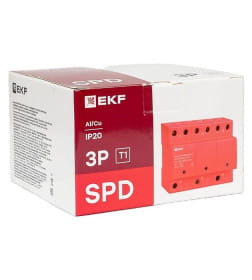 Устройство защиты от импульсных перенапряжений Класс 1 Iimp 25kA (10/350μs) 3P EKF