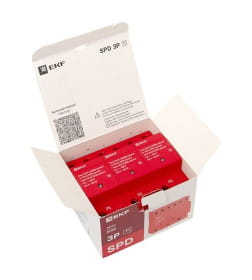 Устройство защиты от импульсных перенапряжений Класс 1 Iimp 25kA (10/350μs) 3P EKF