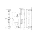 Замок врезной Kale Kilit с защелкой 152/3MR никель (1116) 