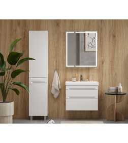 Тумба подвесная Equil Corner 60.2Y с умывальником Lake 60