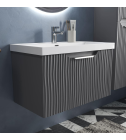 Тумба подвесная Equil Mirage 80.1Y с умывальником 78857(80)