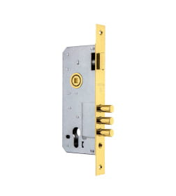 Замок врезной с защелкой Fuaro DD900/C-45.85.3MR PB латунь