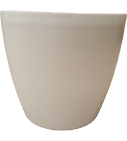 Горшок цветочный круглый 9л d250 мм белый Технопластик