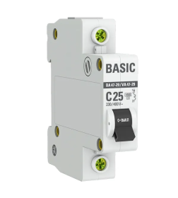 Выключатель автоматический 1P 25А (C) 4,5кА ВА 47-29 Basic