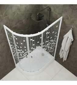 Душевое ограждение Triton Коралл А1 (мозаика) 120х80 правый поддон 17см Щ0000061781