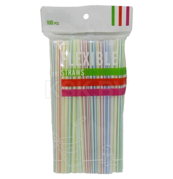 Трубочки для напитков 100шт.из полипропилена  Арт.Х100 (Х100) 