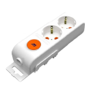 Колодка 2-я с з/к с выкл. белый Mutlusan (001-175-220001) 