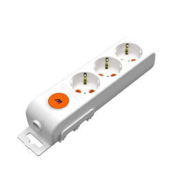 Колодка 3-я с з/к с выкл. белый Mutlusan