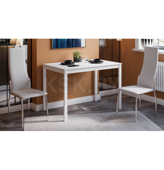Стол раздвижной Слайд Тип 2 Белый матовый/Белый (228436) 