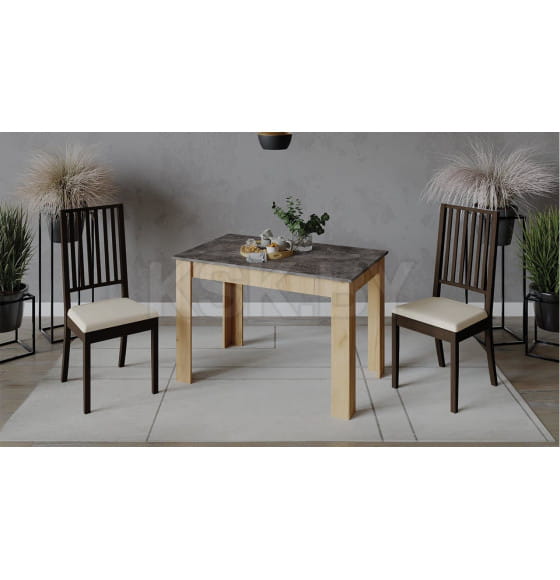 Стол обеденный Промо тип 2 Дуб Крафт Золотой/Ателье темное (215537) 