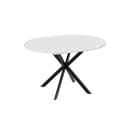 Стол обеденный раздвижной Мэдисон Тип 1 Черный муар/Белый (237763) 