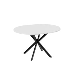 Стол обеденный раздвижной Мэдисон Тип 1 Черный муар/Белый