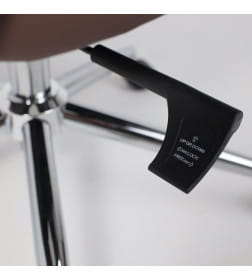 Кресло поворотное ELEMA, коричневая экокожа/хромированный металл