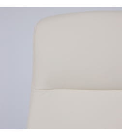 Кресло поворотное ELEMA, кремовая экокожа/хромированный металл