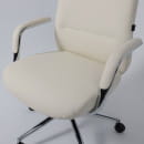 Кресло поворотное ELEMA, кремовая экокожа/хромированный металл (126261) 