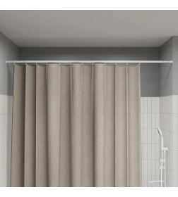 Карниз металлический,раздвижной, для ванной комнаты,цвет белый.IDDIS 110*200 RSW0120i14