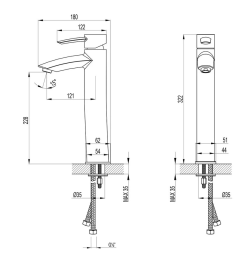 Смеситель для умывальника Lemark Атлантисс LM3209C