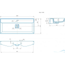 Умывальник мебельный Аквелла Вилис 100 см.