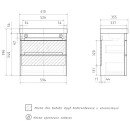 Тумба подвесная Equil Nice 60.2Y с умывальником 9595(60) (tpNICE60.2Y-05-1) 