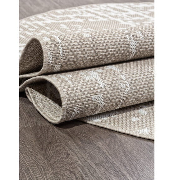 Ковры тканные KAIR S136, 1,6*2,3, OVAL, BEIGE