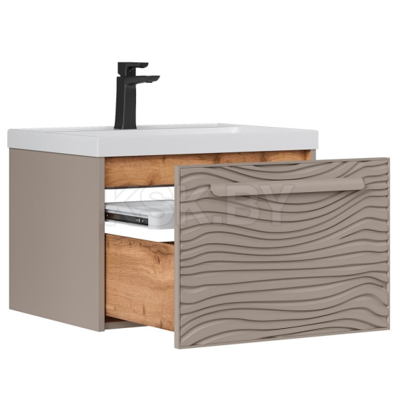 Тумба подвесная Equil Gleam 60.1Y, амарок/дуб вотан (tpGLEAM60.1Y-25) 