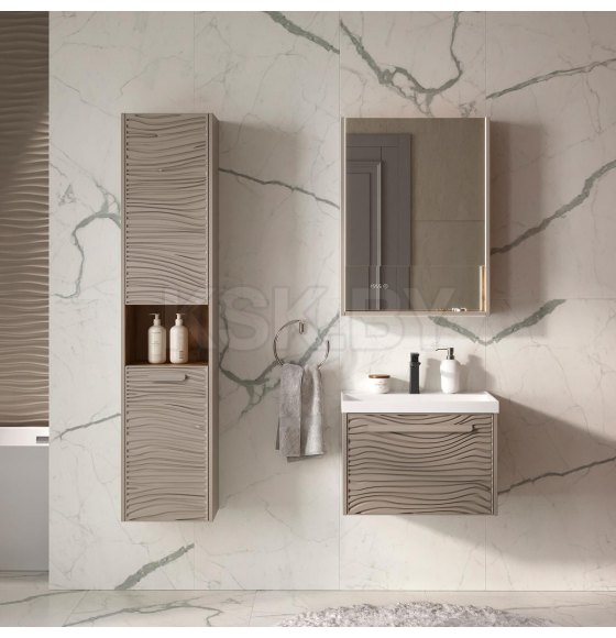 Тумба подвесная Equil Gleam 60.1Y, амарок/дуб вотан (tpGLEAM60.1Y-25) 