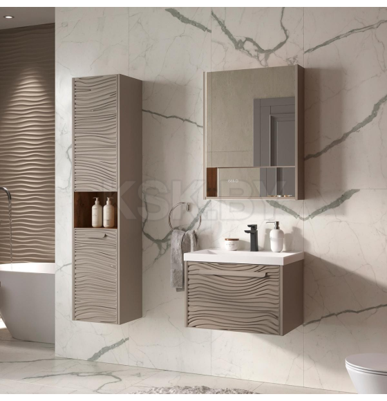 Тумба подвесная Equil Gleam 60.1Y, амарок/дуб вотан (tpGLEAM60.1Y-25) 