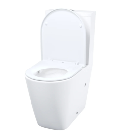 Унитаз напольный Iddis Slide SLIRDSEi24 нижний. подвод воды.гор. выпуск.сидение дюропласт,slim,lifting,easyoff.эконом слив 3/6