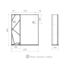 Зеркало-шкаф VOLNA Pronto 60 левое zsPRONTO60.L-01 (zsPRONTO60.L-01) 