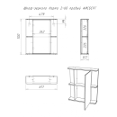 Шкаф- зеркало Айсберг Норма 2-60 см.правый  DA1612HZ (DA1612HZ) 