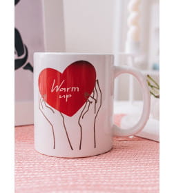 Кружка-хамелеон "Warm up",керамика 350 мл., цвет белый