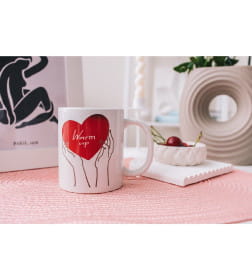 Кружка-хамелеон "Warm up",керамика 350 мл., цвет белый