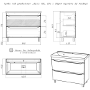 Тумба напольная Айсберг Ева 100 под умывальник Базис DA5926T (DA5926T) 