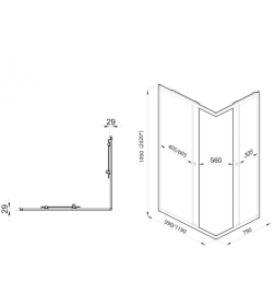 Душевое ограждение Triton Вента Голд А1 (прозрачные) 120х80 без поддона Щ0000073920