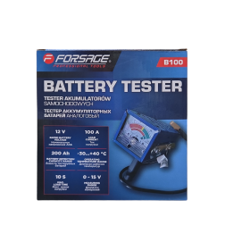 Тестер аккумуляторных батарей аналоговый (12V, 100А) Forsage