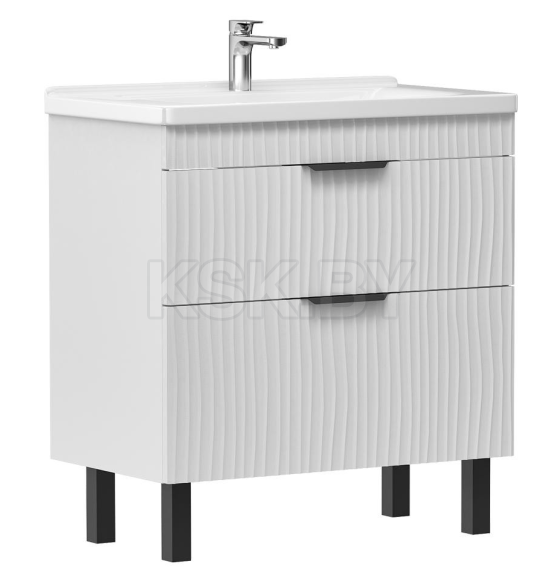 Тумба напольная Volna Lotty 80.2Y с умывальником Миранда 80 (tnLOTTY80.2Y-04-1) 