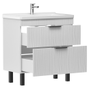 Тумба напольная Volna Lotty 80.2Y с умывальником Миранда 80 (tnLOTTY80.2Y-04-1) 