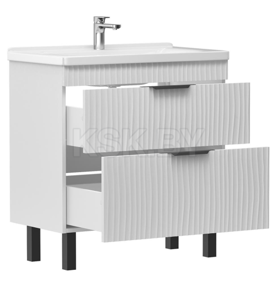 Тумба напольная Volna Lotty 80.2Y с умывальником Миранда 80 (tnLOTTY80.2Y-04-1) 