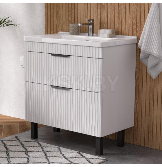 Тумба напольная Volna Lotty 80.2Y с умывальником Миранда 80 (tnLOTTY80.2Y-04-1) 