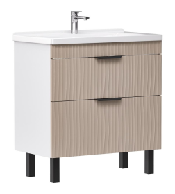 Тумба напольная Volna Lotty 80.2Y латте с умывальником Миранда 80